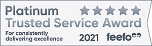 Feefo platinum trusted service award 2021